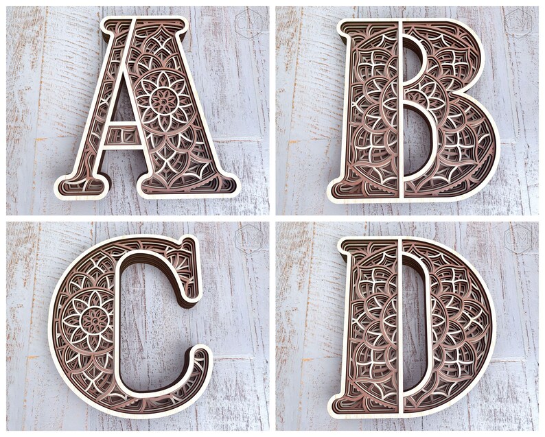 Free Free 188 Layered Mandala Letters SVG PNG EPS DXF File