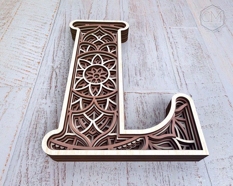 Download Layered Letter L Layered Letters SVG Multilayer Letters ...