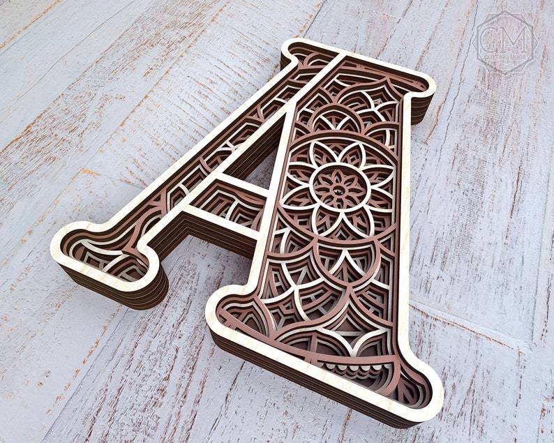 Download Layered Letter A Layered Letters SVG Multilayer Letters ...
