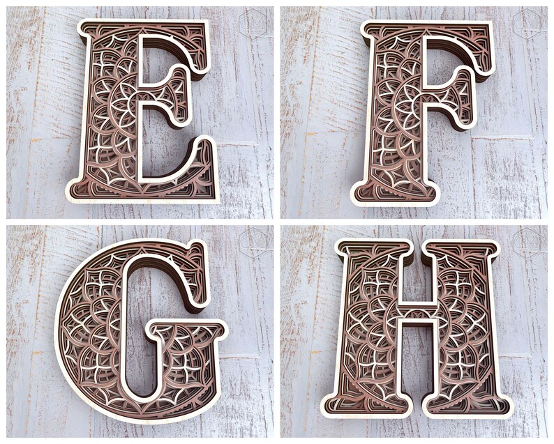 Free Free 165 Layered Mandala Letters SVG PNG EPS DXF File