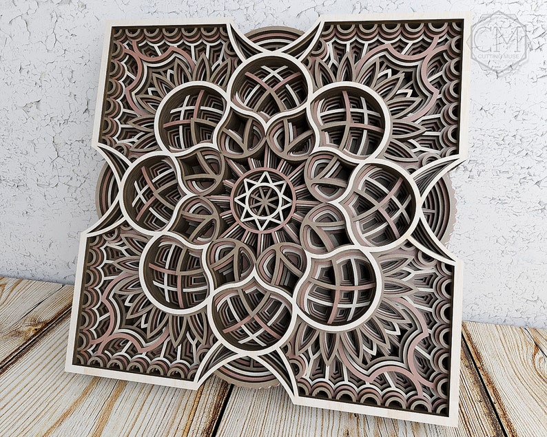 Download Laser Cut Mandala DXF Multilayer Mandala Design Layered | Etsy