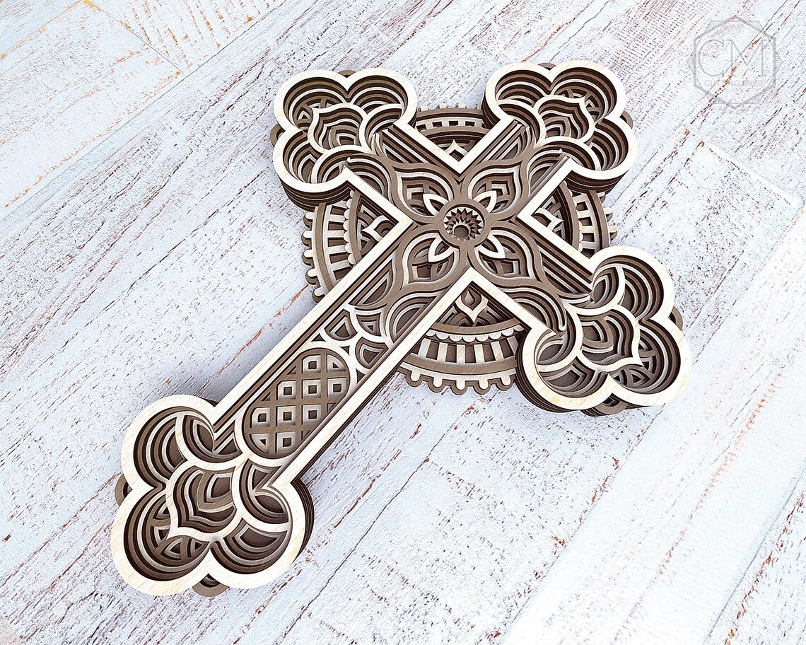 Layered Crosses Bundle Layered Cross SVG Multilayer Cross ...