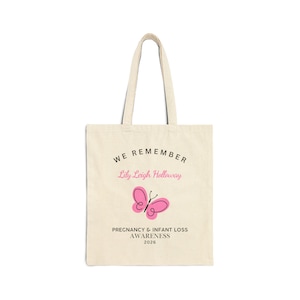 2026 Personalized Pregnancy Awareness Tote Bag, Customizable Baby Name Bag, Grief Support Gift, Unique Memorial Tote, Special Keepsake