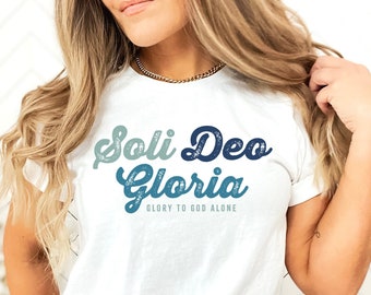 Camiseta Soli Deo Gloria: Camiseta cristiana luterana de la Reforma