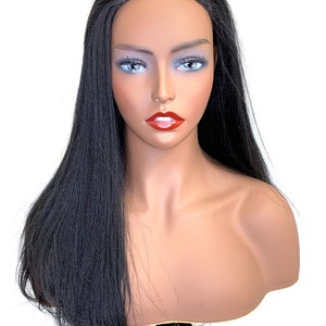 100% Human hair half wig, 3/4 hair piece made with  Straight Straight hair 14&quot;