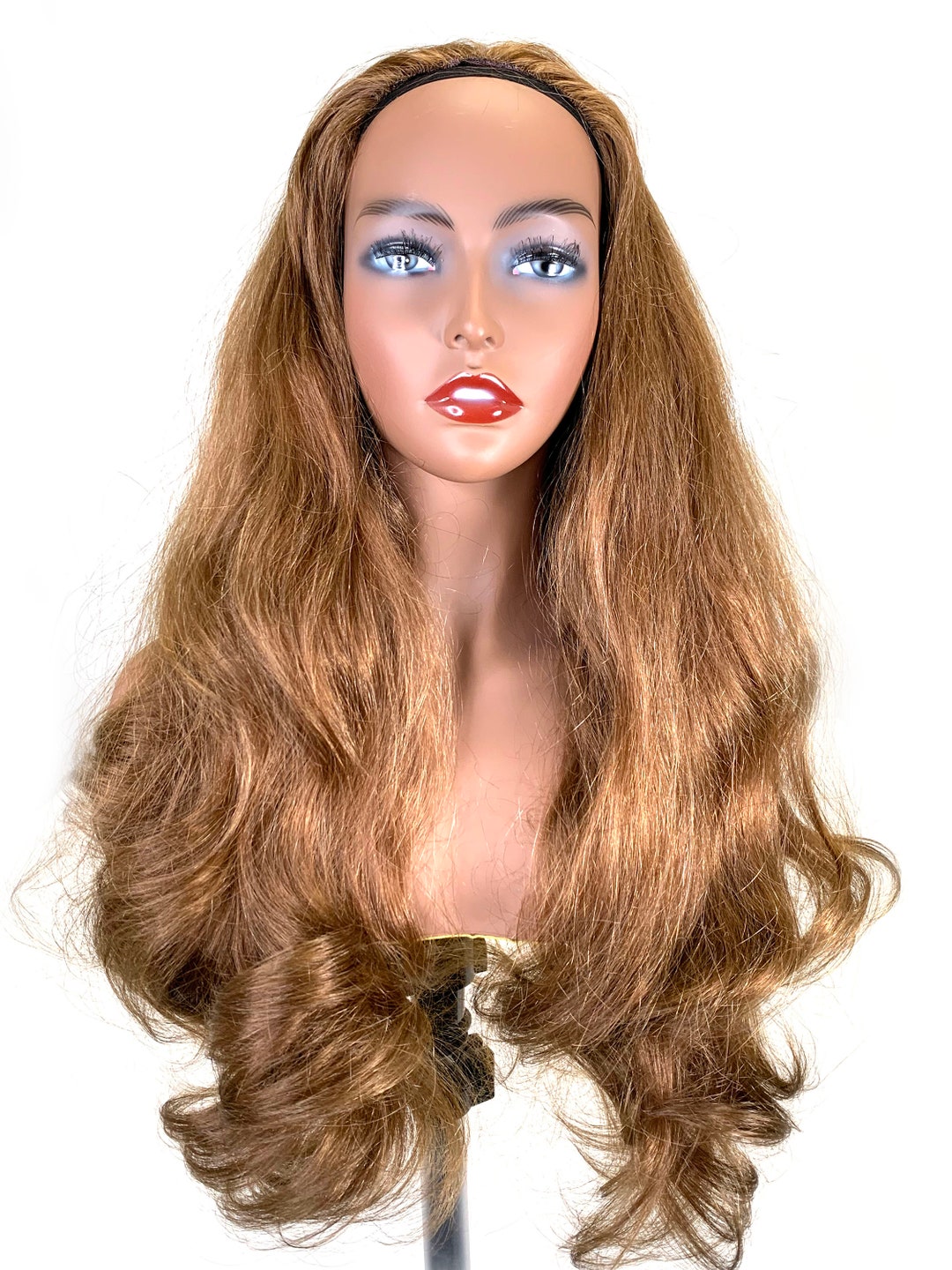 100% Human Hair Half Wig, 3/4 Hair Piece Made With Bodywave 24-26