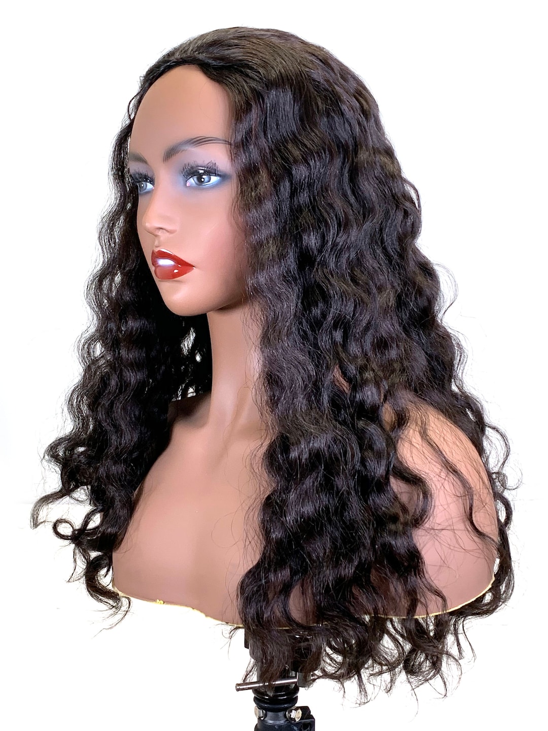 100% Human Hair Half Wig, 3/4 Hair Piece Made With French Wave 18