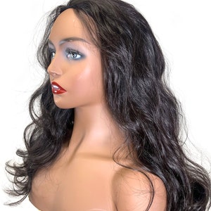 100% Human hair half wig, 3/4 hair piece made with Bodywave 18&quot;
