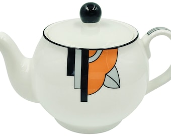 Attractive Art Deco Style Bone China Teapot in the "Ritzy" Design
