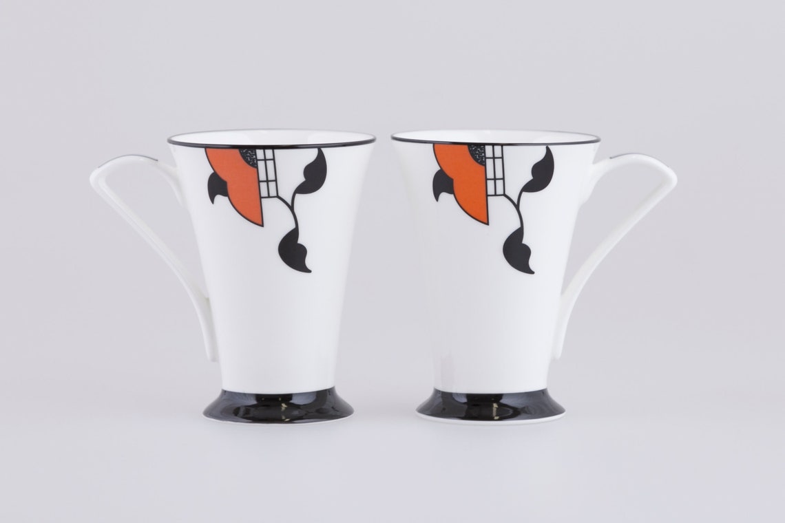 Attractive Art Deco Style Bone China Teapot In The "ritzy" Design
