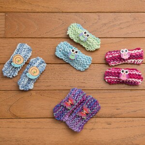 Set of Knit Animal Barrettes