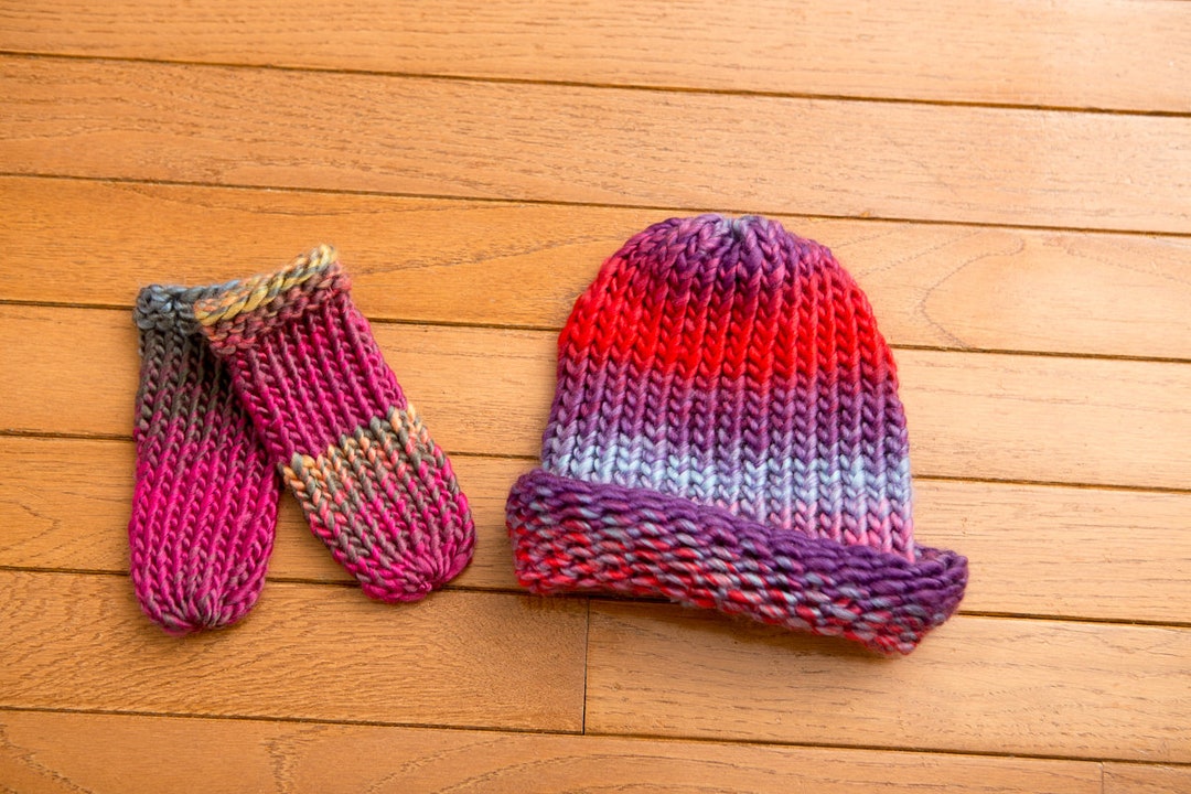 Baby Knit Cap & Socks Set - 100% Cotton Newborn School Spirit Accessories