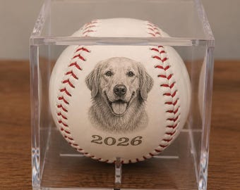 Custom Photo Baseball, Pet Memorial Gift, Personalized Sympathy Keepsake, In Loving Memory