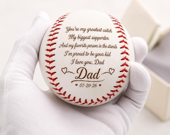 Personalized Dad Birthday Gift Baseball, Custom Photo Baseball, Engraved Baseball Keepsake, Birthday Gift for Father from Kids