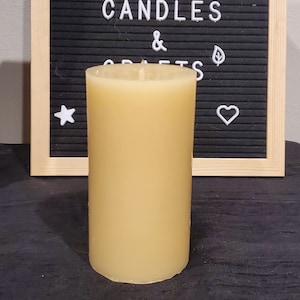 5" Tall Pillar - 100% Cosmetic Grade Beeswax Candle - Tall Pillar Candle - Emergency Pillar, Wedding Pillar