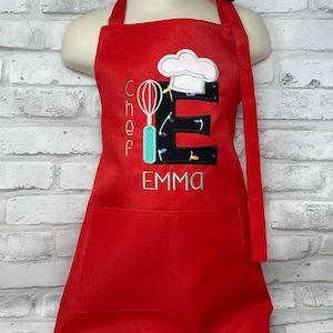 Personalized KIDS Chef APRON and , Toddler Baking Apron Chef Outfit , Holiday Gift for Boy or Girl.