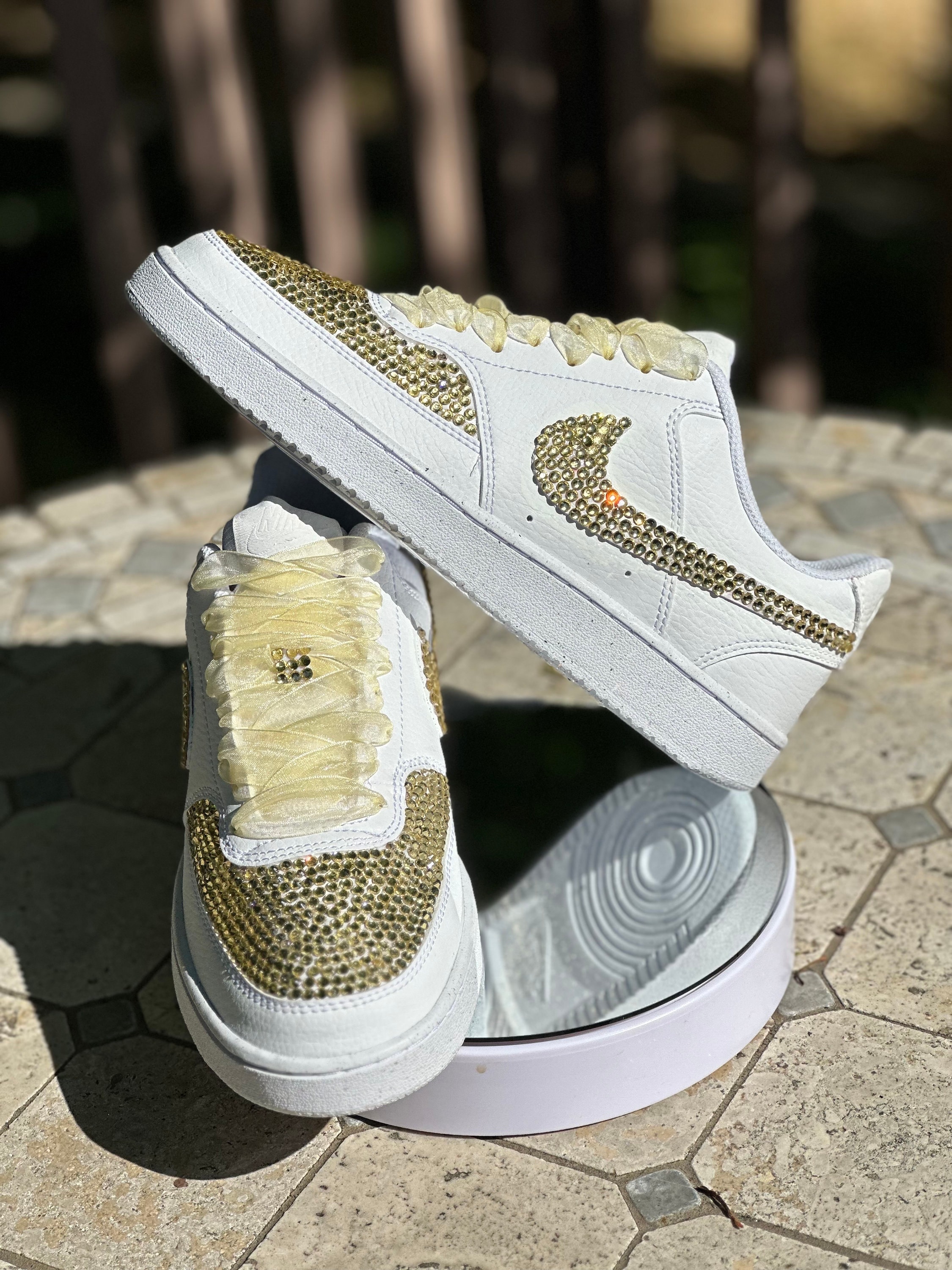 Custom Rhinestone Nike Court Vision Lo Nike Court Vision Custom - Etsy UK main image 3