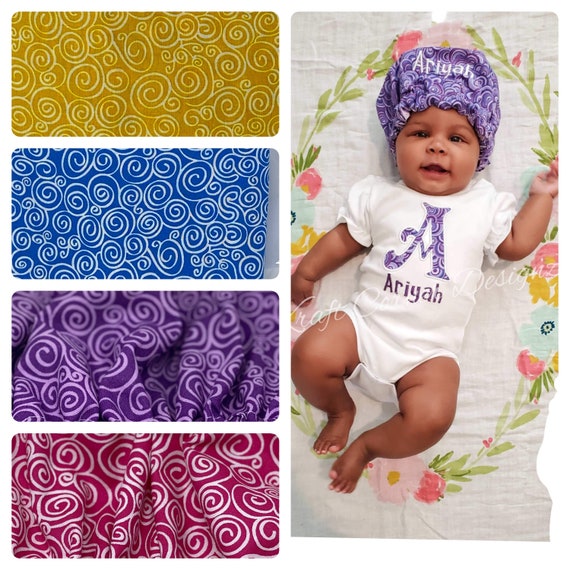 Personalized Baby Bonnet Satin Lined 