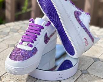 Custom Rhinestone AF1 Sneakers, Bridal Bling Shoes
