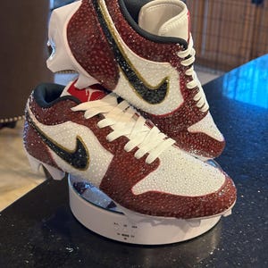 Custom Bling Nike Jordan Cleats with Rhinestones