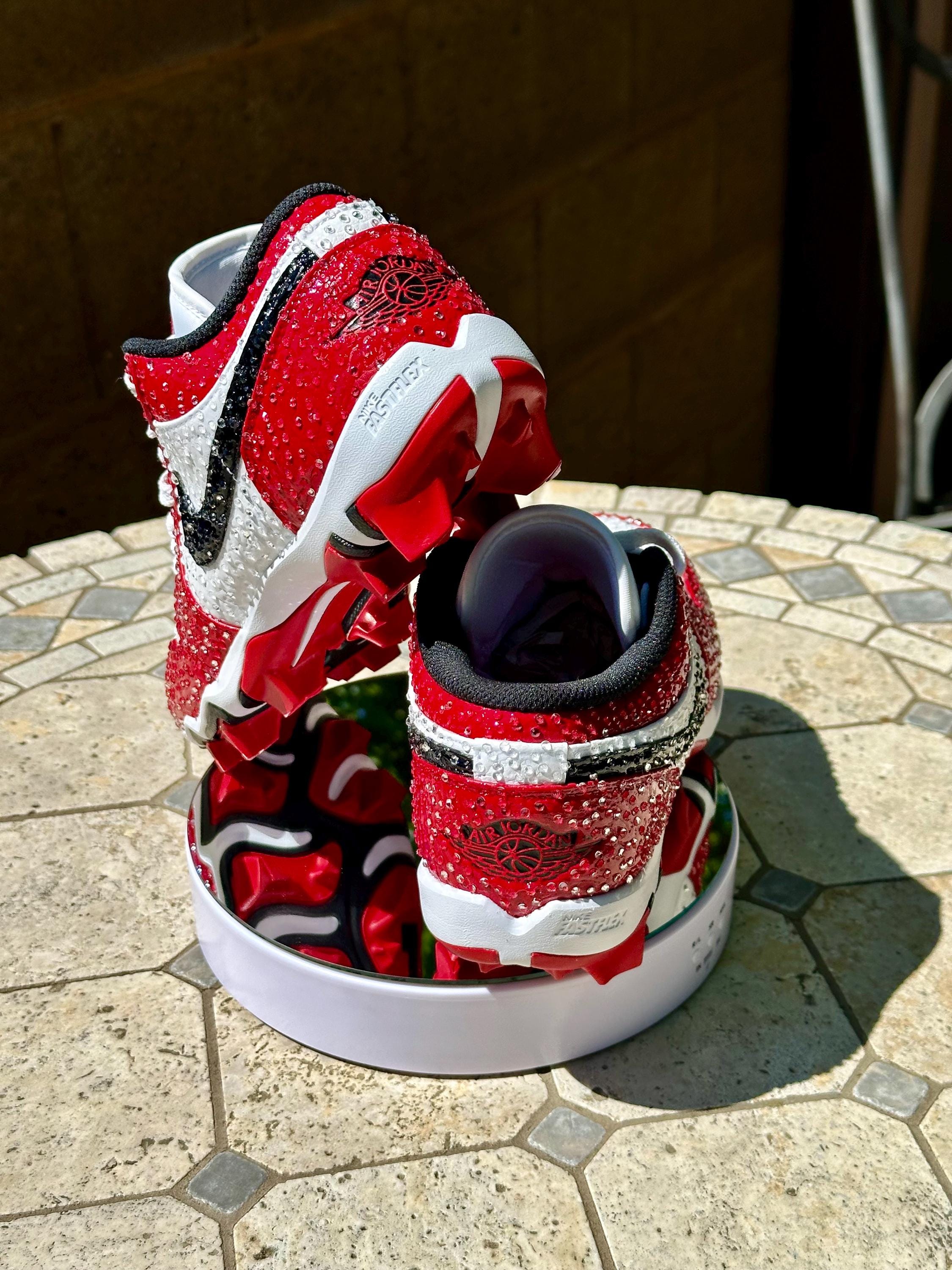 大人気定番商品 Red Custom Nike Personalized Stones, Clear With Cleats シューズ