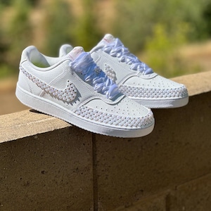 Wedding Nike Pearl Rhinestone Shoes Ready to Ship, Bride Bling Shoes, Prom Bling Shoes, Sneaker Ball Shoe,  Gift For Her