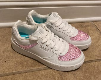 Custom rhinestone sketcher shoes