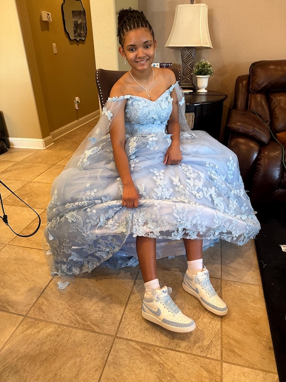 prom dresses below 200 A-line Off the Sholder Glitter Tulle Ball Gowns Lace Long Cheap Evening Dress JKSS01 AiiRZ Off Shoulder Ruffle US SIZE:4 saints and hearts