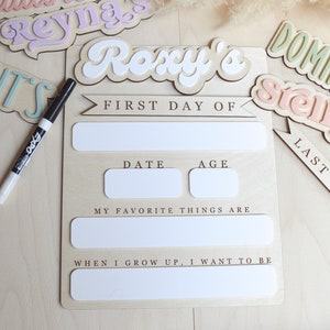 Customized First And Last Day School Sign, Back to School Sign, Kindergarten 1st Day of School Sign, First Day School Wooden School Board