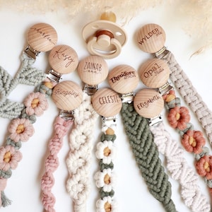 Personalized Clip, Macrame Baby, Heirloom, Baby Shower Gift, New Baby Gift, Unique Baby Gift, Baby Girl, Baby Boy, Easter Basket