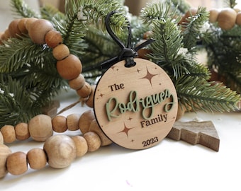 Family Christmas Ornament, Personalized Ornament, Family Christmas Keepsake, Neighbor Christmas Gift, New Family Christmas Gift, Family Gift