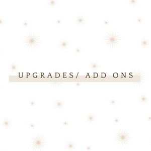 ADD ons/ Extra Charges/ Shipping Upgrades