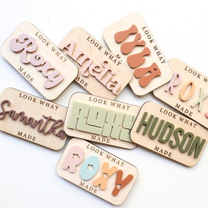 Personalized Kids Magnet, Magnets for fridge, Kids name magnets, Kids Magnet For Artwork Display, Easter Basket, Look what I made Magnet