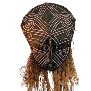 Vintage African Makishi Chokwe Mask, Zambia, African Decor, Wall Mask, Tribal Mask, Wall Mask, Traditional African Mask Wall Decor Vintage