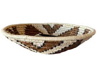 Zulu Traditional Open Basket 25cm 9.9", Basket South African, Basket woven, Basket Unique, African Baskets, Home Decor Basket