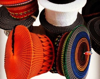 Traditional Zulu Woven Hat, Handmade African Decor, Cultural Event Wear