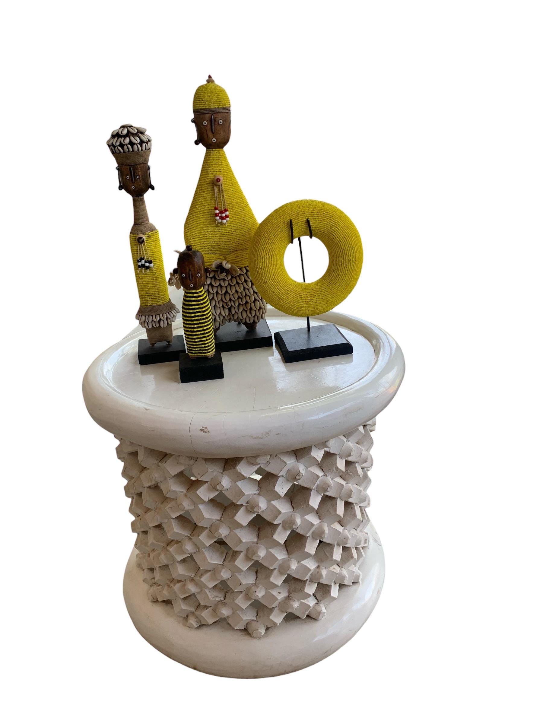 Namji Dolls Yellow Set of 3 and Clay Beaded Bangle