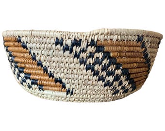 Zulu Traditional Open Basket 30cm 11.8", Basket South African, Basket woven, Basket Unique, African Baskets, Home Decor Basket