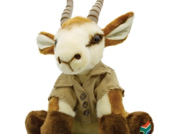 Peluche Springbok de 30 cm (12&quot;), animales salvajes de safari de Sudáfrica, peluches africanos, peluches de safari africano, juguete suave, hecho en Sudáfrica.