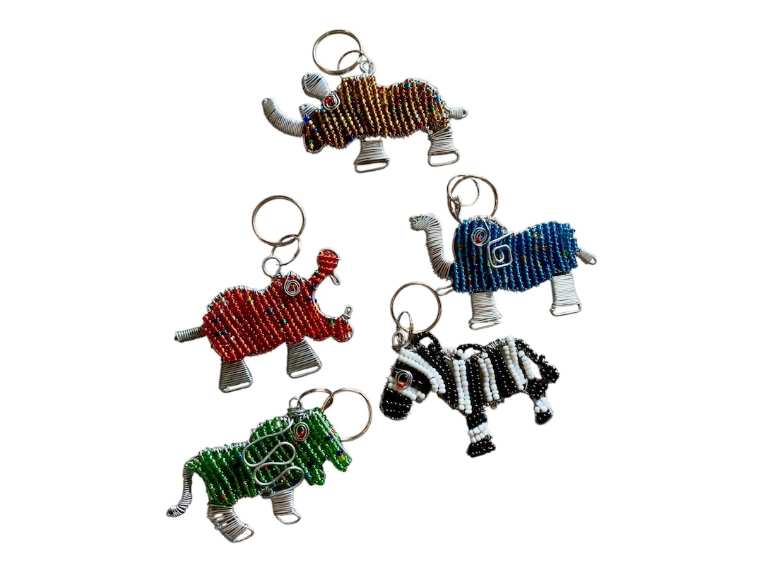 2D Beaded Animal Keyring, Beaded Keyring, Beaded Key Chain, Made in ...