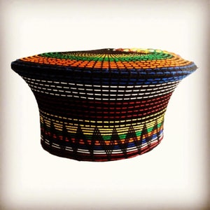 Zulu Woven Hat 27cm 10.6&quot;, Traditional Zulu Hat, Wall Decor, Wedding Decor, Events Decor, Home Decor, African Decor, Woven Hats, African Hat