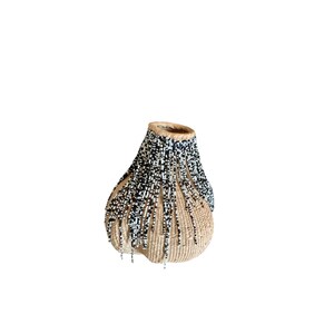 Garlic Gourd Beaded 12inch, Beaded Basket, Woven Basket, African Decor, Home Decor, Binga Basket, African Basket, Woven Basket, Beaded Basket.  Elevate your living space with this exquisite, one-of-a-kind Beaded Garlic Gourd Basket. Beautifully merging functionality with intricate artistry, this handwoven piece adds a touch of earthy, bohemian charm to any room.