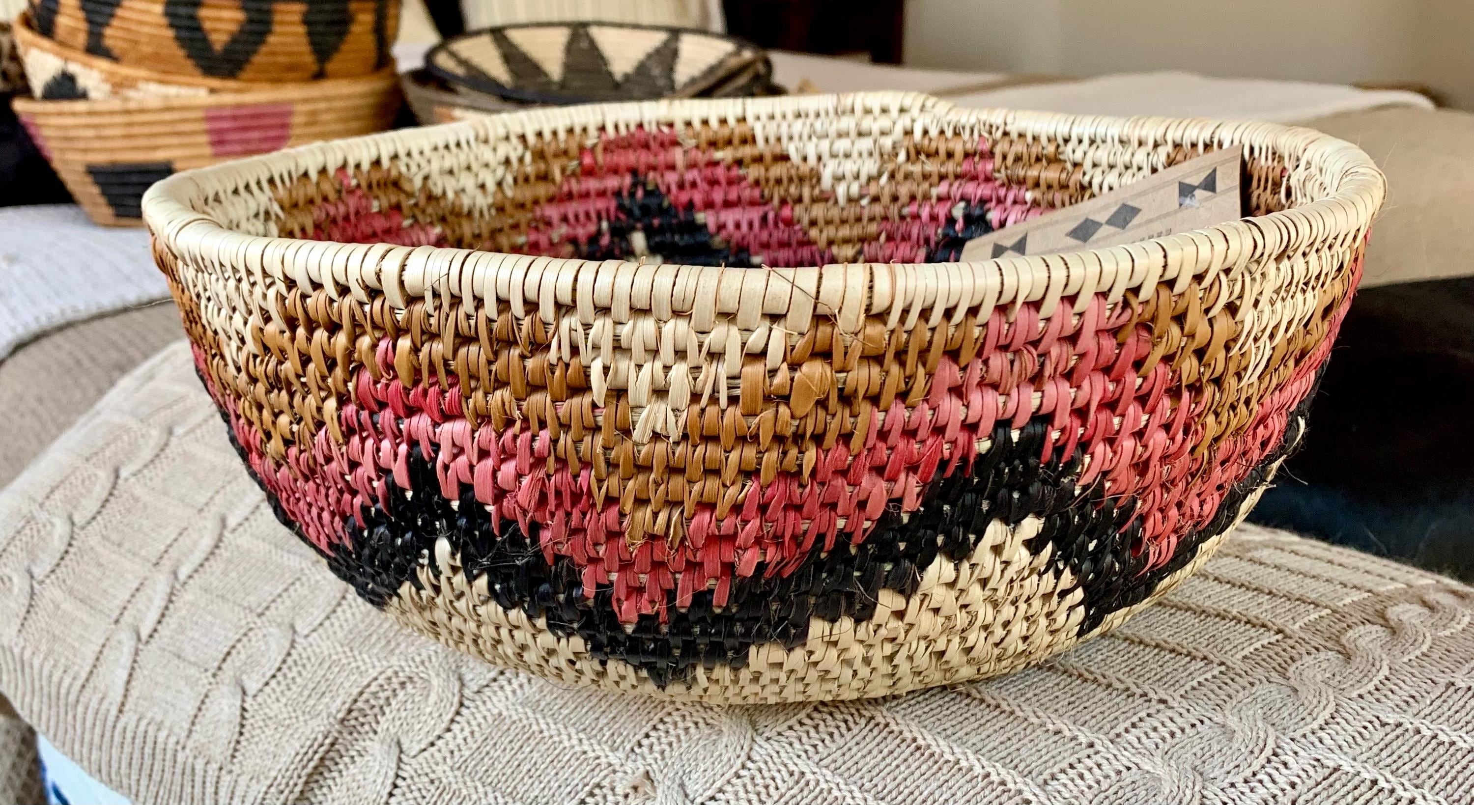 ズールー族の伝統的なオープンバスケット 31 cm 12.2インチ