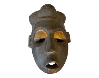 Vintage Lulua Tribe Mask DRC Congo Africa Original Wood Art