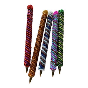 2 x Beaded Pens, African Beaded Pen, Zulu Beaded Pen, South Africa, African Beading, Zulu Beading, Handmade, Curio Pen, African Pen Handmade