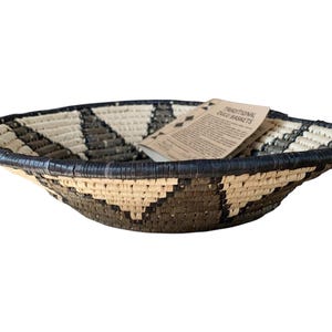 Zulu Traditional Open Basket 29cm 11.4&quot;, Basket South African, Basket woven, Basket Unique, African Baskets, Home Decor Basket