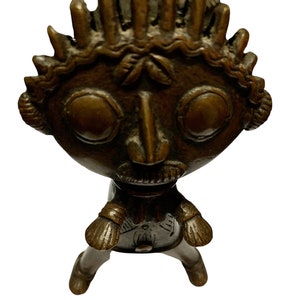 Estatuas africanas antiguas de Benín: niño y niña, estatua de bronce única, figura de Benín, artefacto africano, decoración africana, bronce de Benín