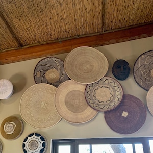 Tonga Binga Wall Basket set of 5, 20&quot; 50cm, Binga Baskets, Wall Decor, African Wall Baskets, Wall Baskets African Decor, Boho Wall Basket