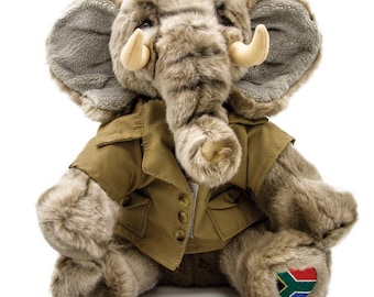 Elefante de peluche de 30 cm (12&quot;), animales salvajes de safari de peluche, Sudáfrica, gálago, animales africanos de peluche, safari africano, peluches, juguete suave