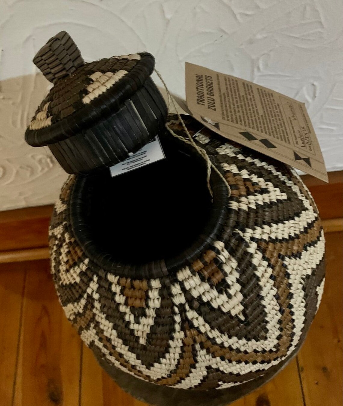 Traditional Zulu Basket Ukhamba With Lid African Basket Etsy